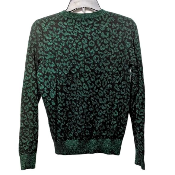 BANANA REPUBLIC Metallic Leopard Print Sweater S - Picture 4 of 6